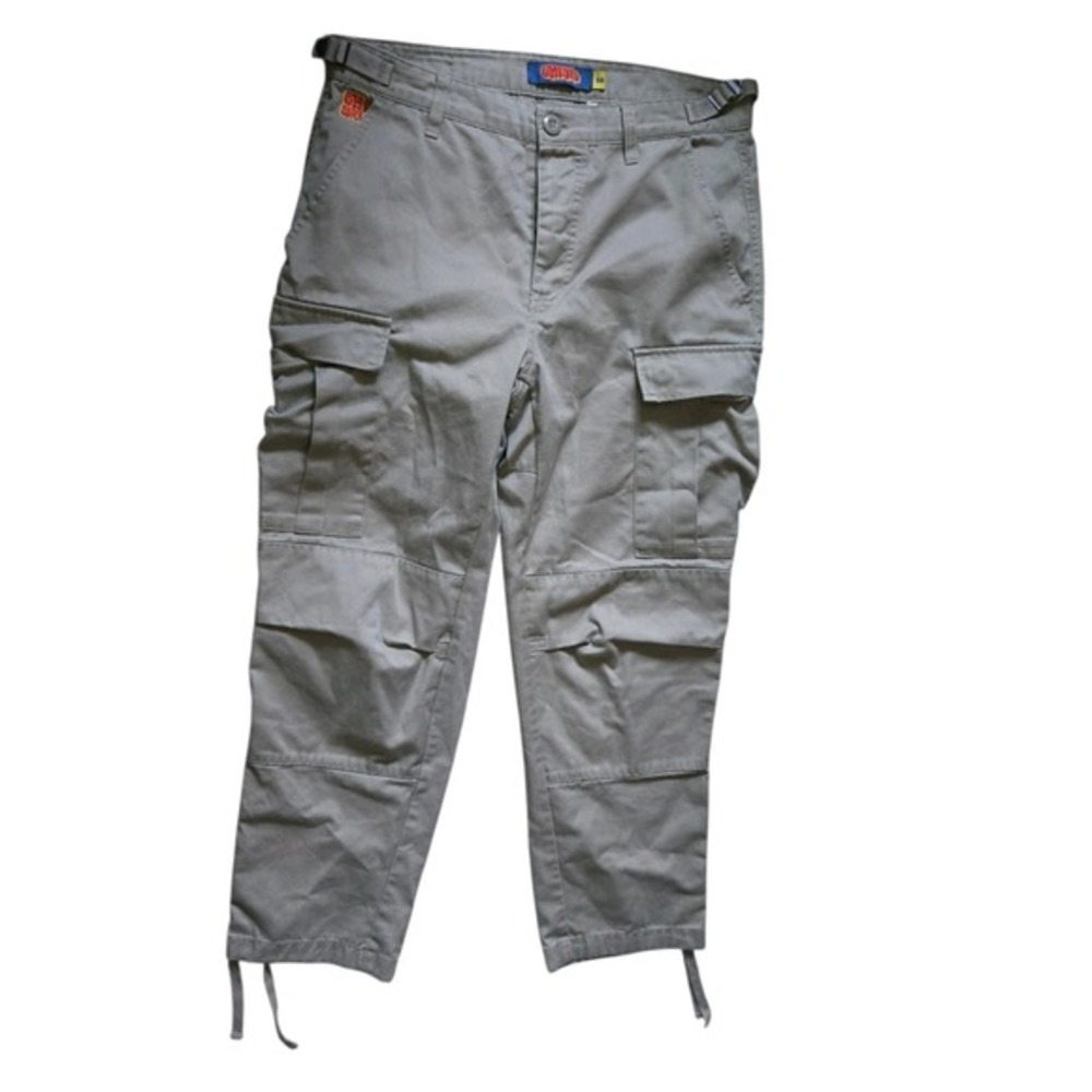 EMPYRE Cargo Pants Beige Relaxed Fit Size 28 Utility Streetwear Button fly